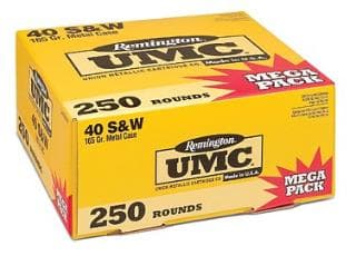 Remington UMC 40 Smith & Wesson 180 Grain 250 Rounds