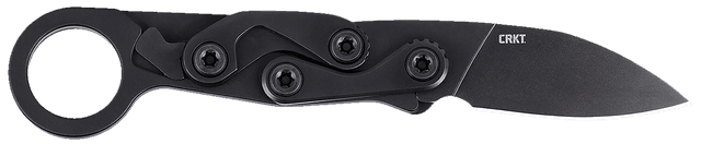 CRKT 4050K Provoke EDC EDC 2.47" Folding Black Oxide Plain Satin D2 Steel Blade, Black Aluminum Handle