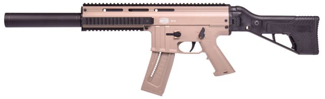 Blue Line Solutions Mauser M-15 SD 22 Long Rifle 16.37 Inch 22 Rounds Tan Fake Suppressor