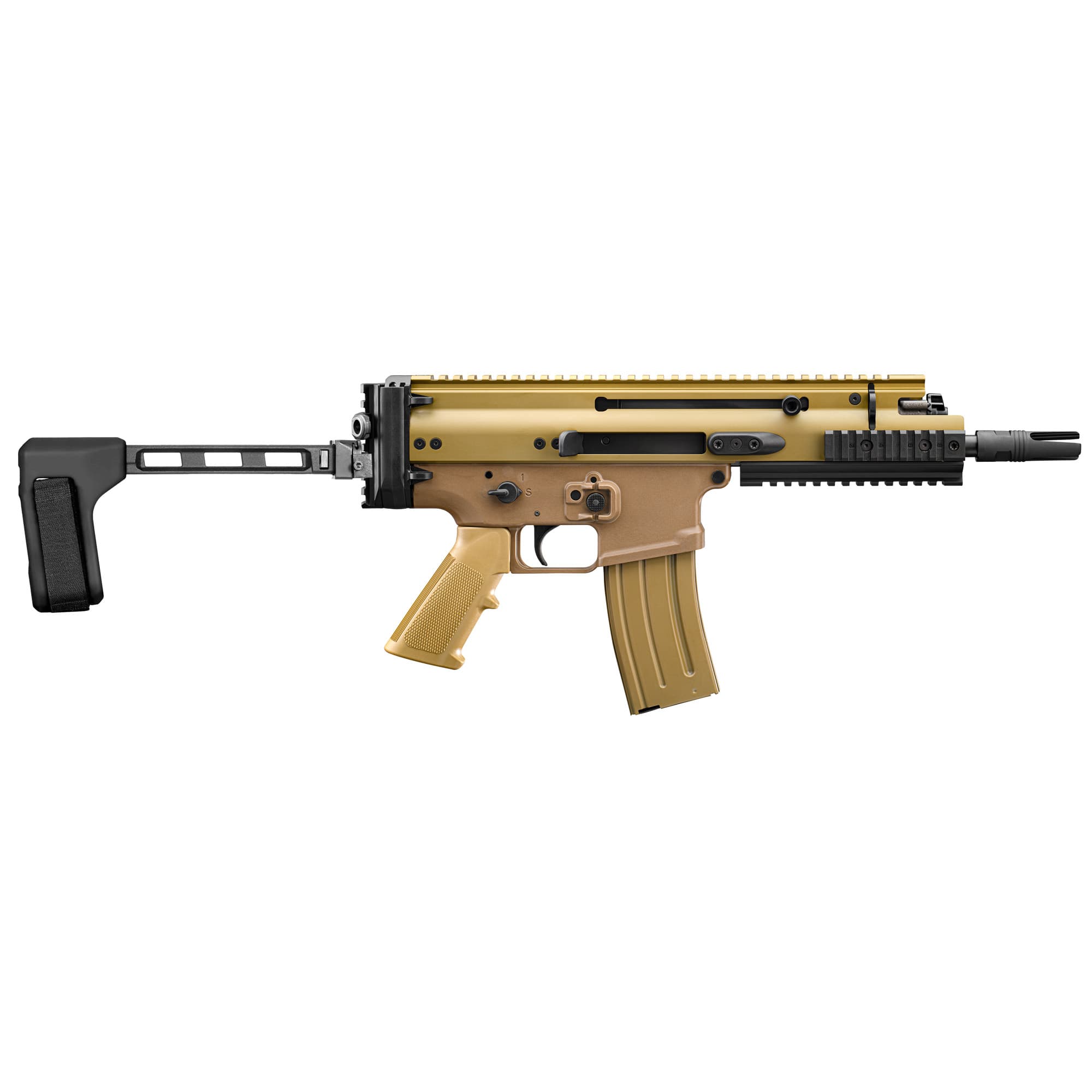 Fn Scar 15p 5.56x45mm 7.50 inch 30+1 Flat Dark Earth Sb Brace