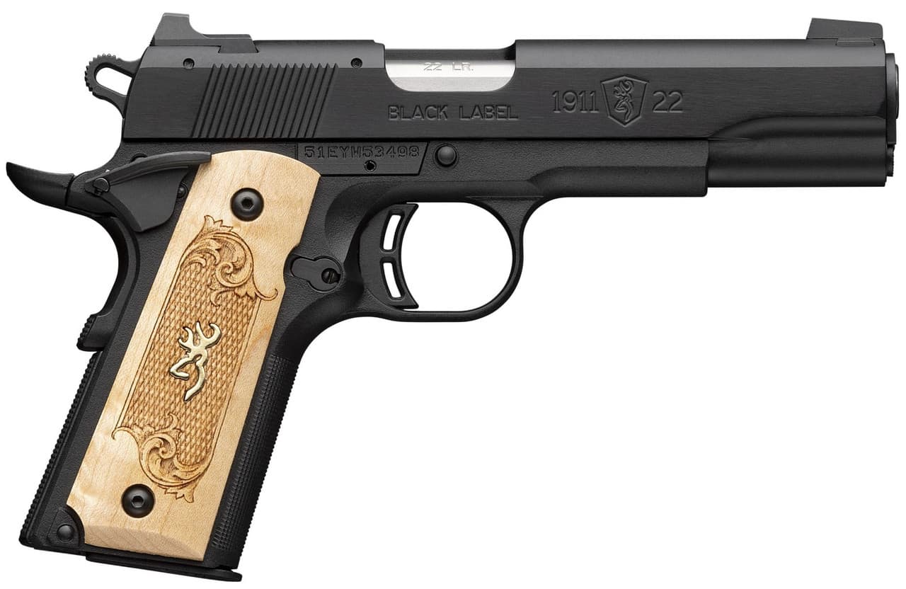 Browning 1911-22 Medallion 22 Long Rifle 4.25" 10+1 Matte Aluminum Maple Grips