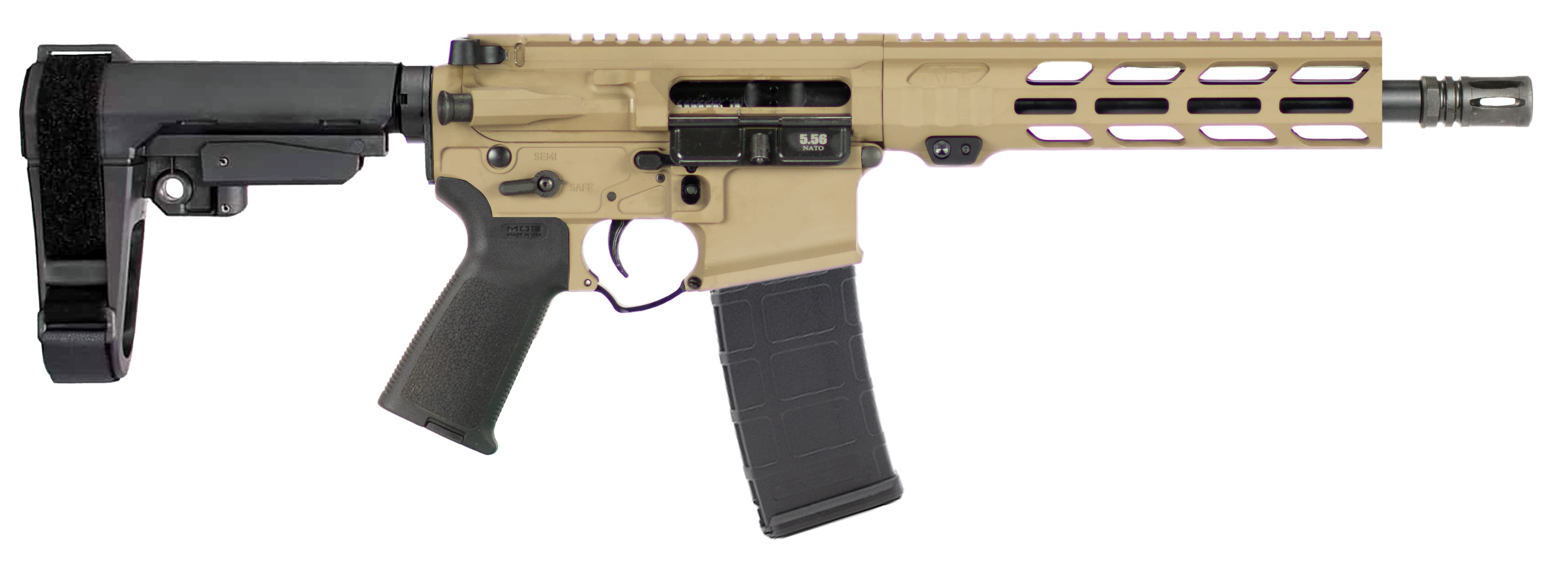 Alex Pro Firearms APF 5.56 Pistol 2.0 5.56 NATO 10.5 in FDE Cerakote 30rd