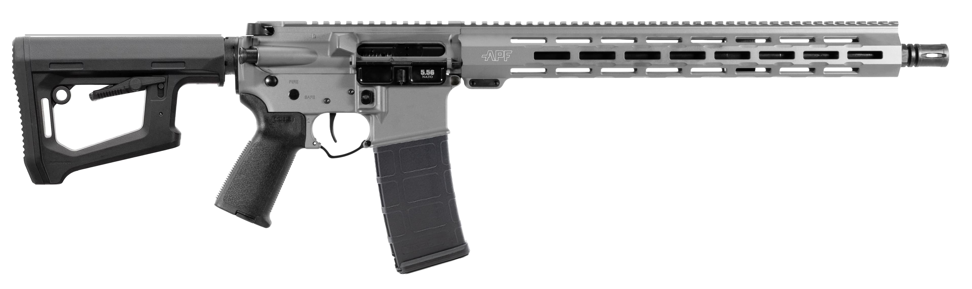Alex Pro Firearms APF Fury 5.56 NATO 16in 30 Rounds Bull Shark Gray Cerakote