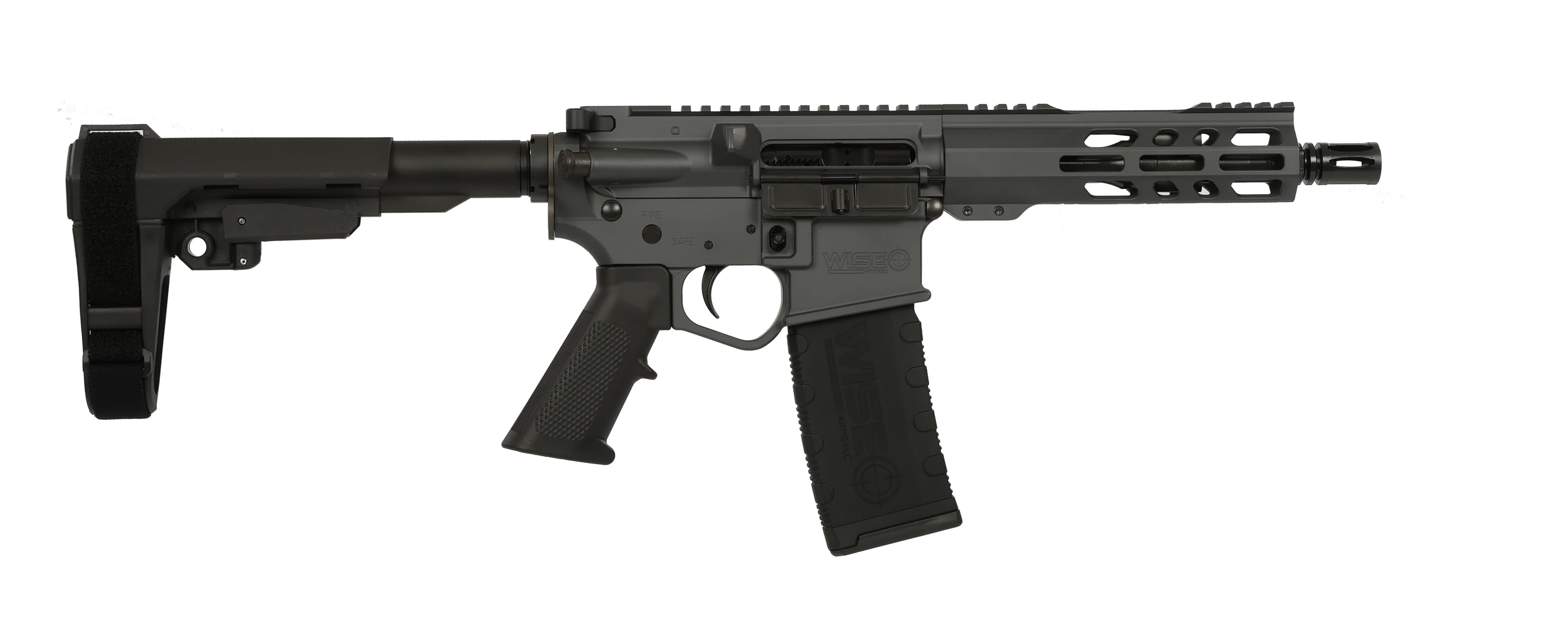Wise Arms WA-15B 300 AAC Blackout 7.5 Inch Gray Semi-Automatic Pistol