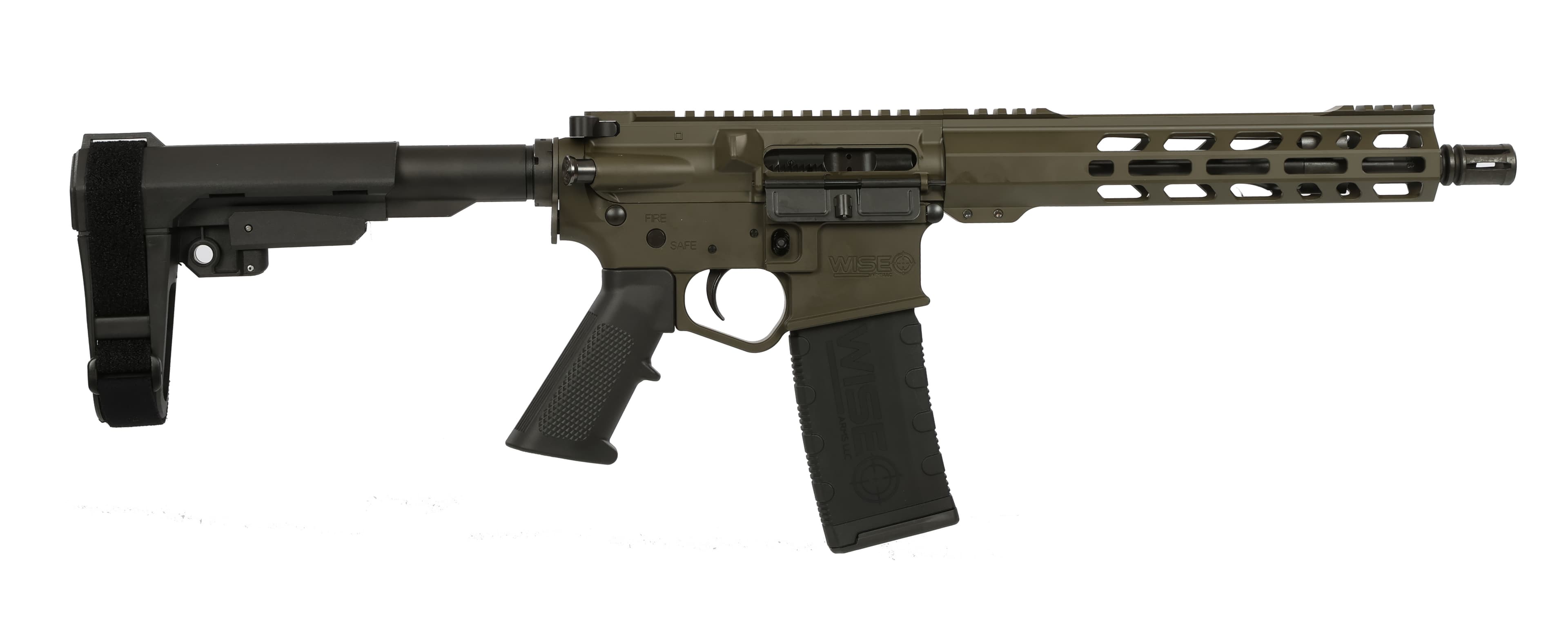 Wise Arms WA-15B 5.56x45mm NATO 10.5 Inch Olive Drab Green Semi-Automatic Pistol