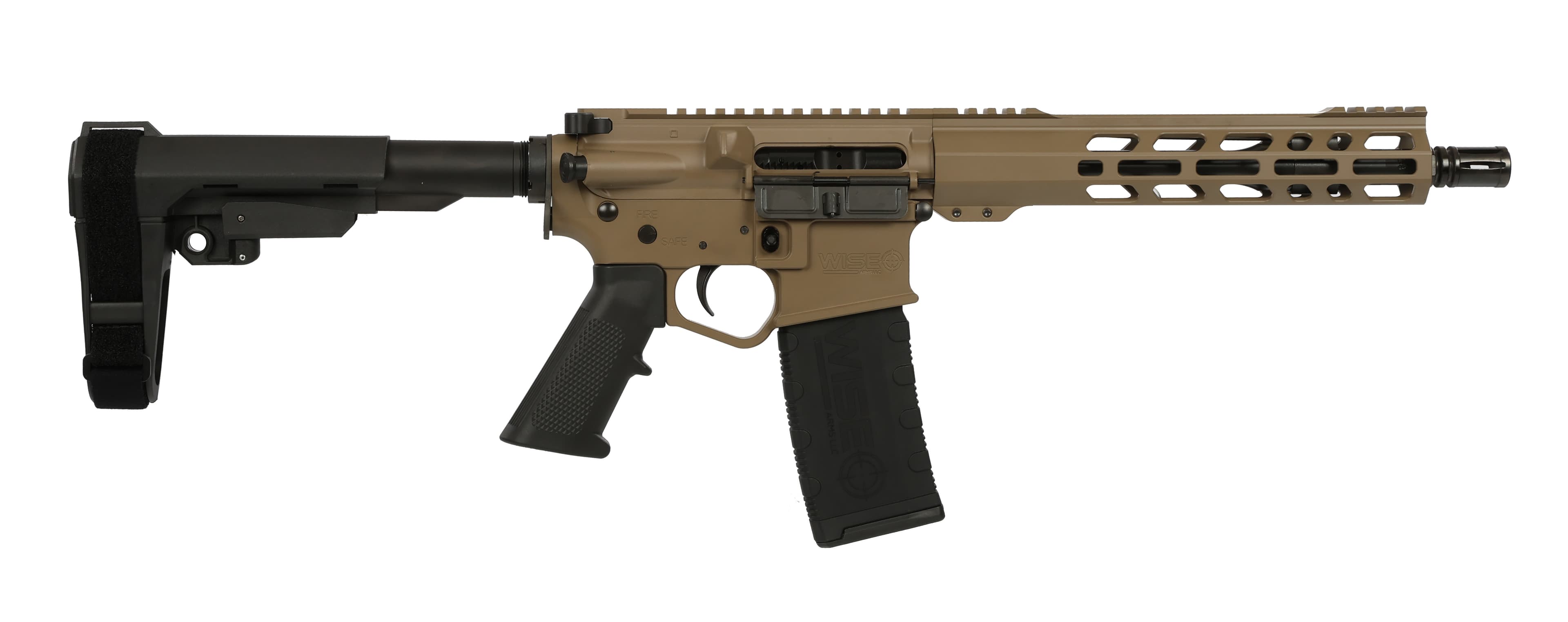 Wise Arms WA-15B 5.56x45mm NATO 10.5 Inch Flat Dark Earth Semi-Automatic Pistol