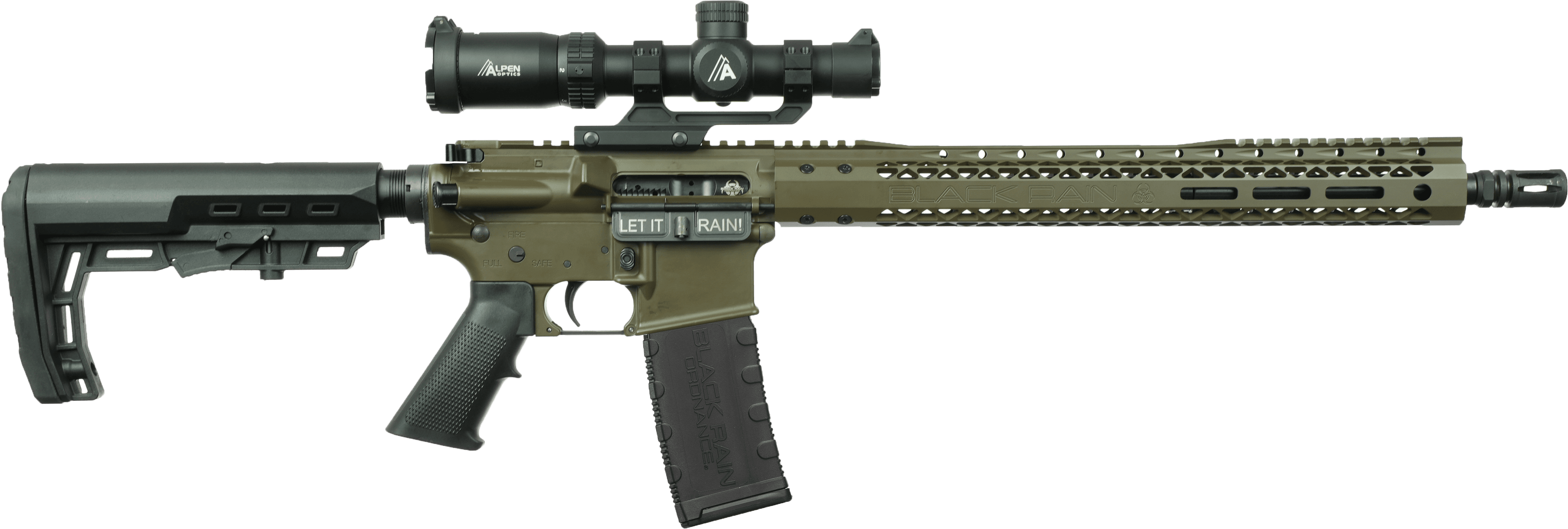 Black Rain Ordnance BROROTROPT01 w/Optic 223 Rem/5.56 NATO 16"