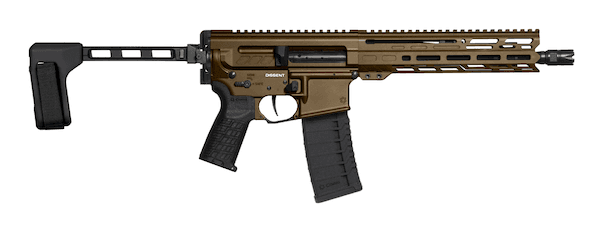 Cmmg Dissent 5.56 Nato 10.5 inch Braced Pistol Midnight Bronze