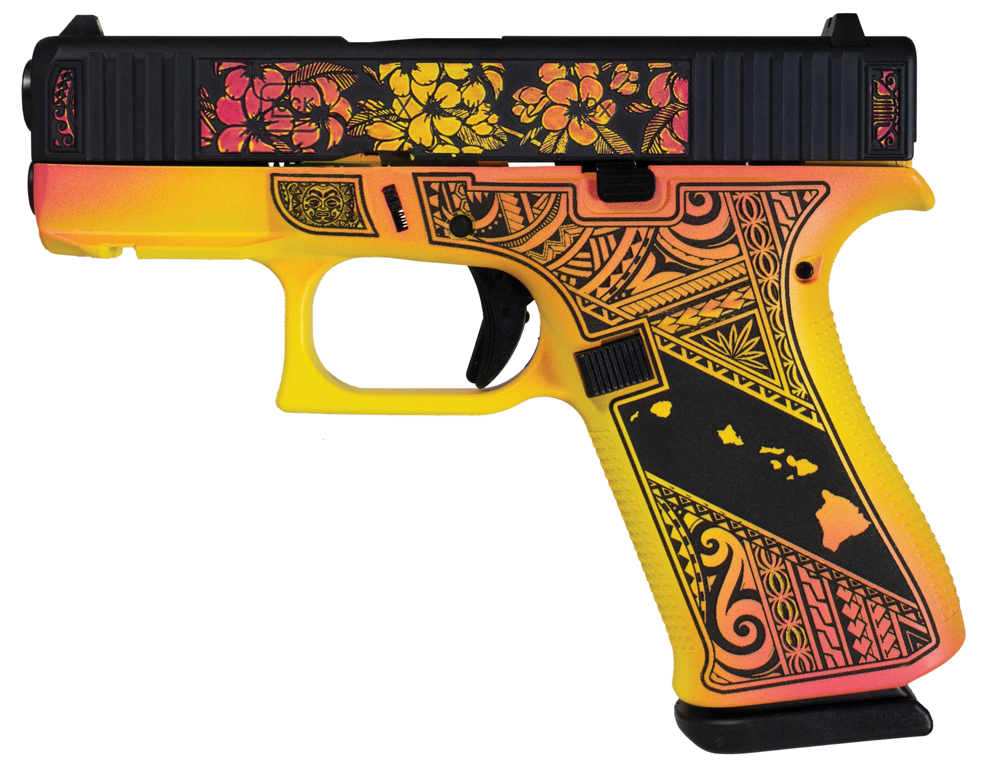 Glock G43X 9mm Luger 3.41 in Barrel 10 Rounds Hawaiian Shark Coast Tactical