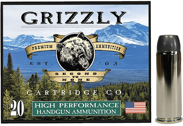 Grizzly Ammo GC45C4 45Colt 265gr Wide Flat Nose Gas Check 20 Per Box/10 Case