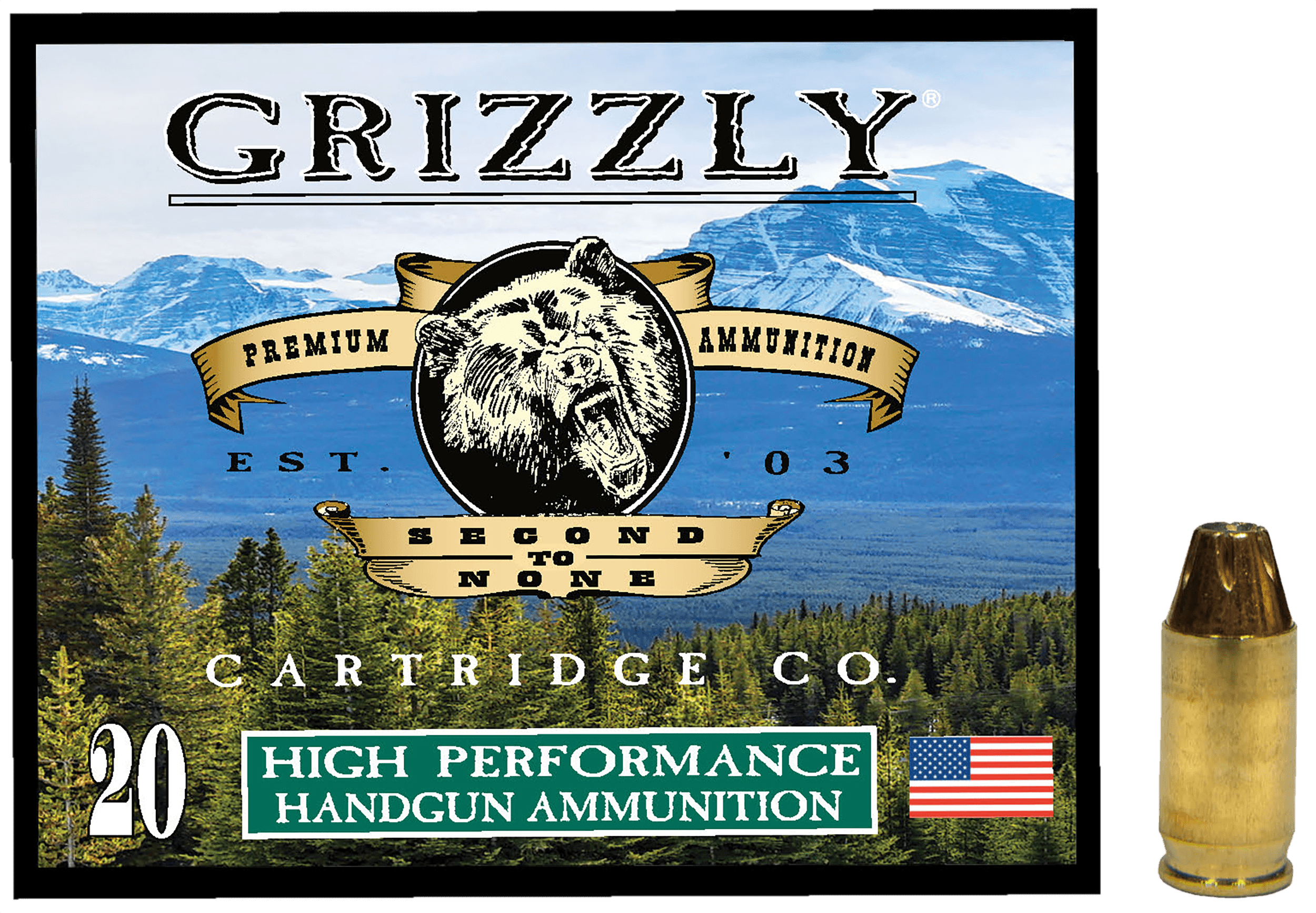 Grizzly Ammo GC380A2 380ACP 90gr Jacketed Hollow Point 20 Per Box/10 Case