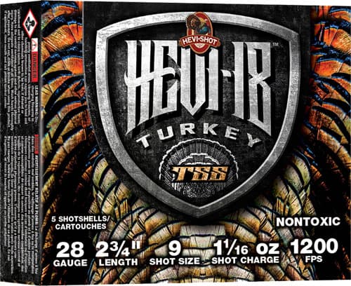 HEVI-Shot Hevi-18 Shotshells 28ga 2-3/4" 1-1/16oz 1200 fps #9 5/ct