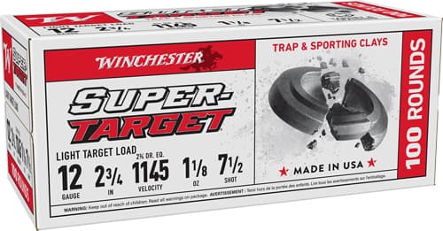 Winchester Target 12 Gauge Lead Shot 1-1/8 Ounce Size 8 100 Rounds