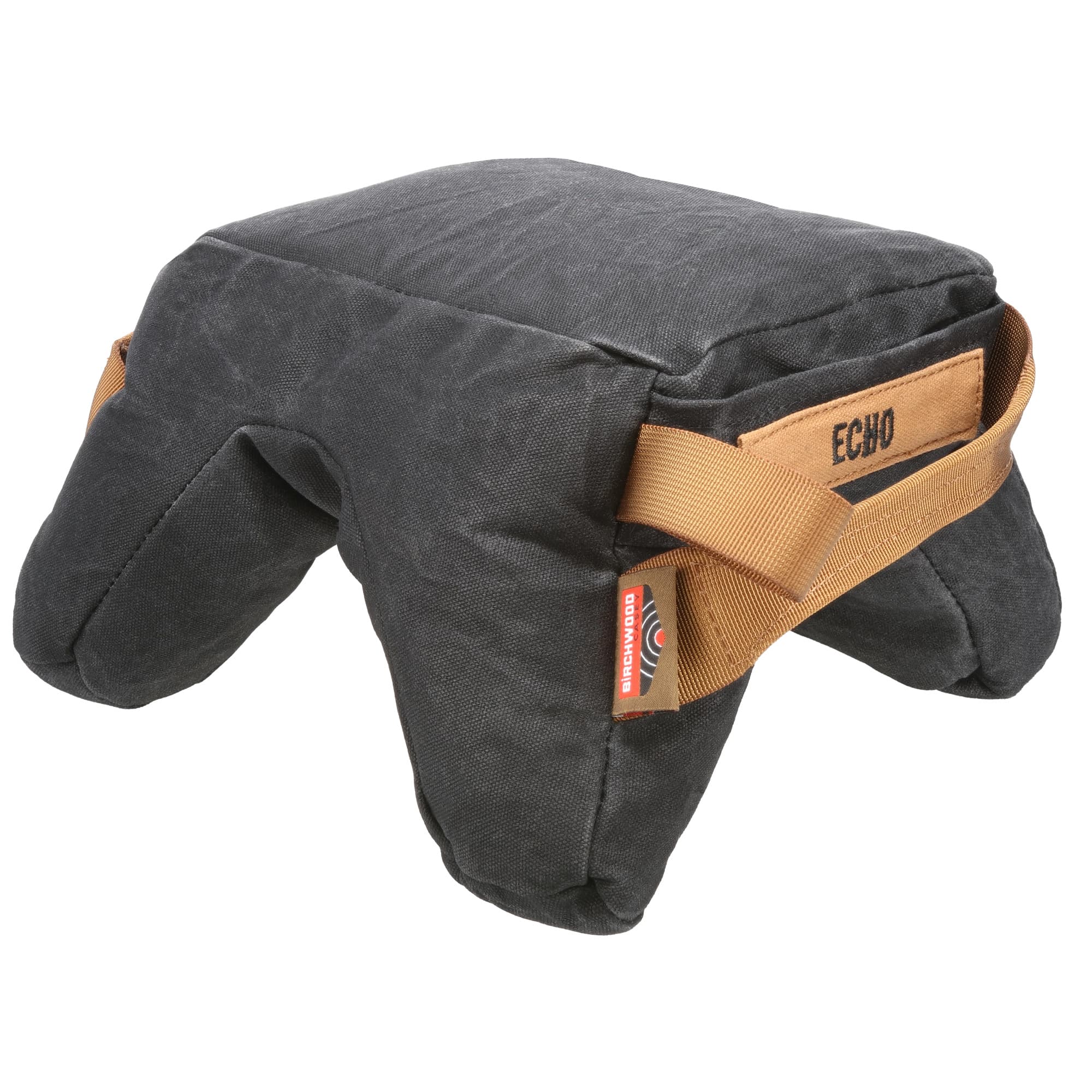 Birchwood Casey BC-BAG-SSEH Steady-Shot Echo Bag Heavyweight Prefilled Black Wax Canvas Front and Rear Bag