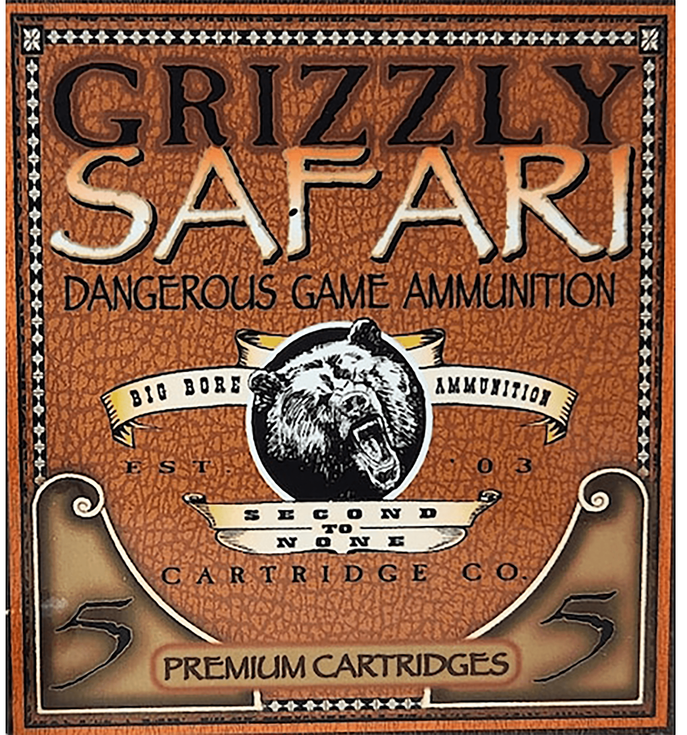 Grizzly Ammo GC416RG5 416Rigby 400gr Solid Brass 5 Per Box/10 Case