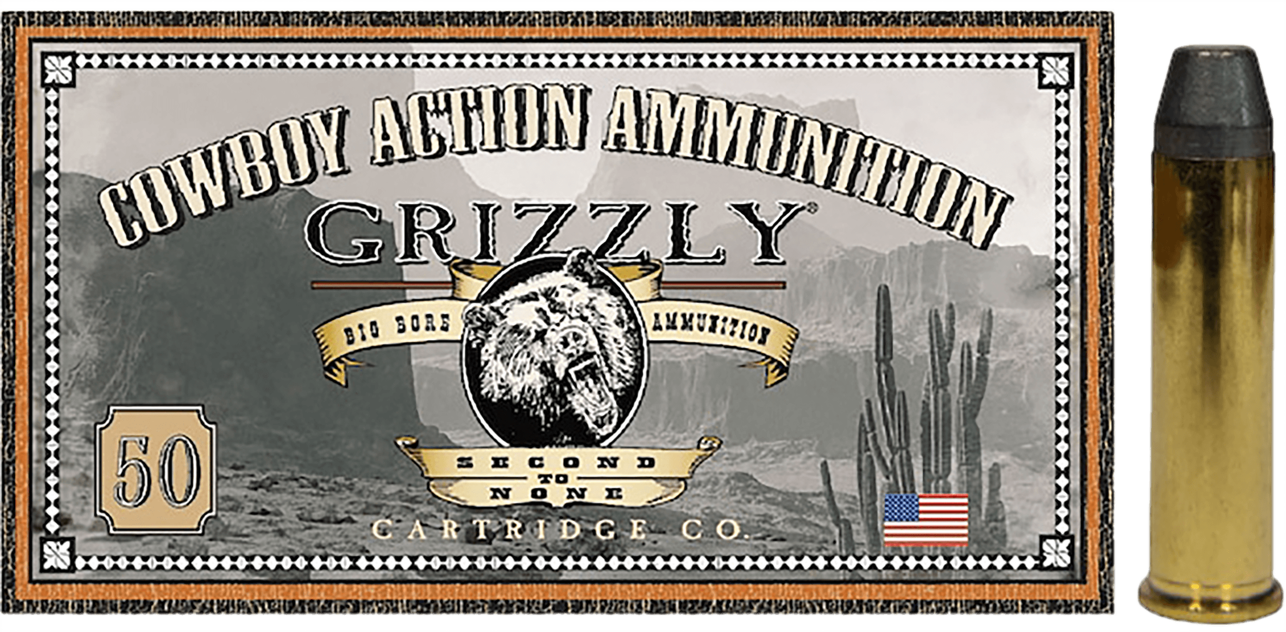 Grizzly Ammo GC357M8   357Mag 158gr Round Nose Flat Point 50 Per Box/10 Case