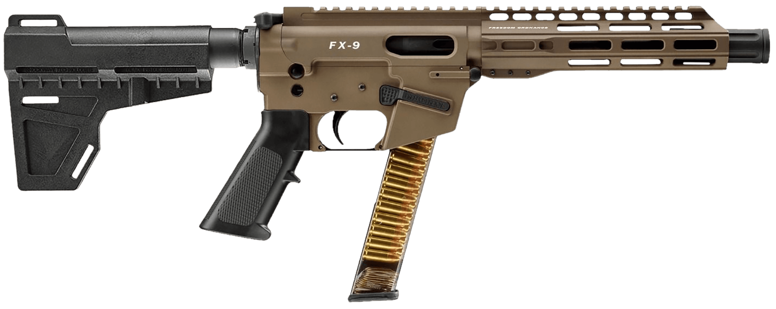 FREEDOM ORDNANCE FX9P8-FDE FX9P  9mm Luger 31+1 8" Flat Dark Earth