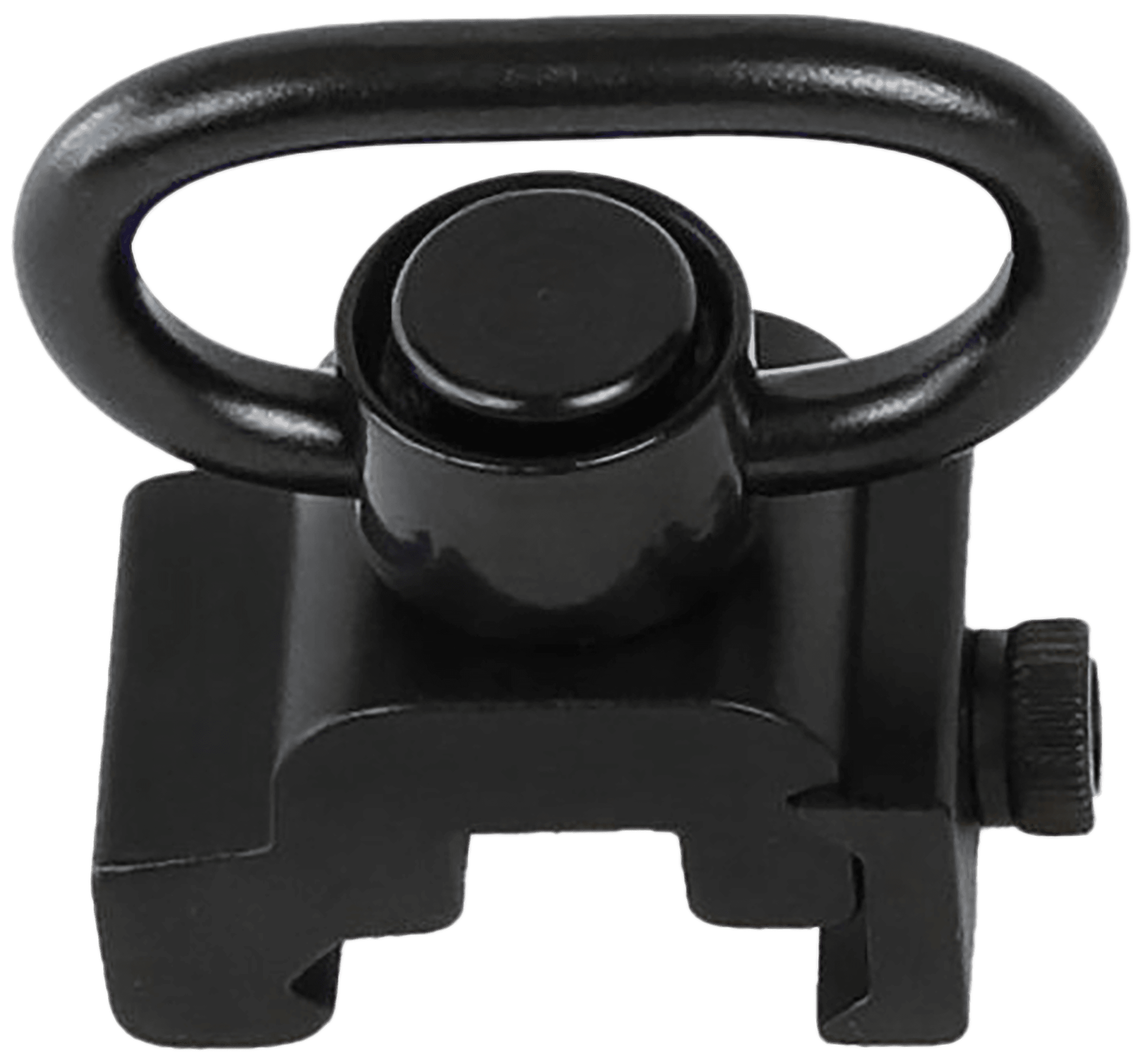 Bulldog BD886 Deluxe Push Button Swivel Black 1.25" Steel QD Rail Mount