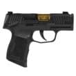 Sig Sauer P365 9mm Luger 3.1" 10rd Gold Barrel Orca Cut Engraved Slide