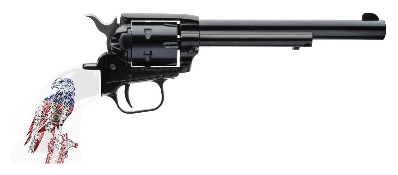 Heritage Rough Rider 22 Long Rifle 6.5 inch 6 Round Blued Patriot Eagle Grip