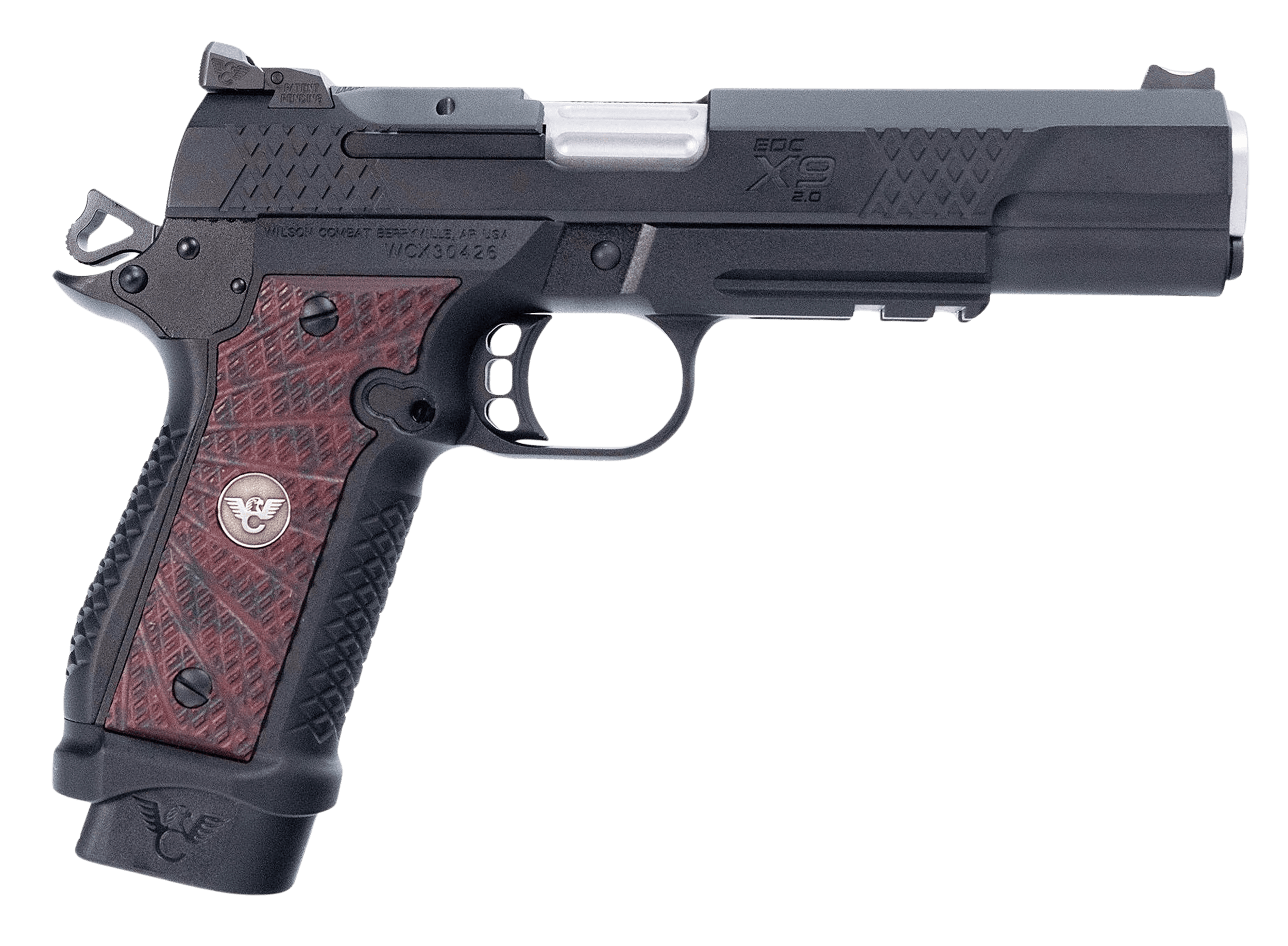 Wilson Combat EDC X9 2.0 9mm Luger 5" Barrel 18+1 Black Cherry G10 Grip