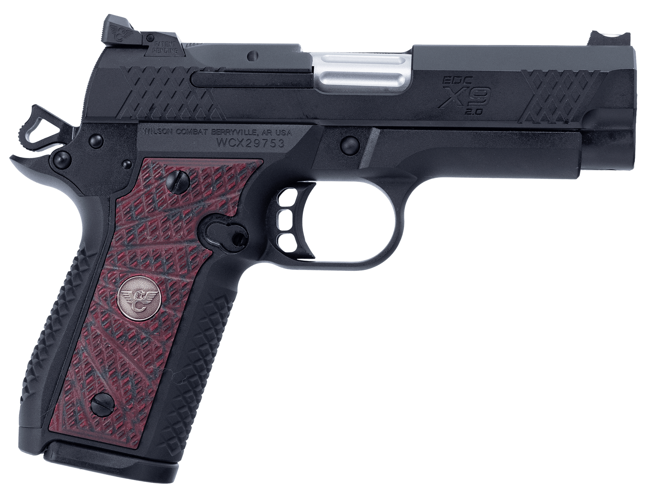 Wilson Combat EDC X9 2.0 9mm Luger 4" 15+1 Cherry G10 Grips
