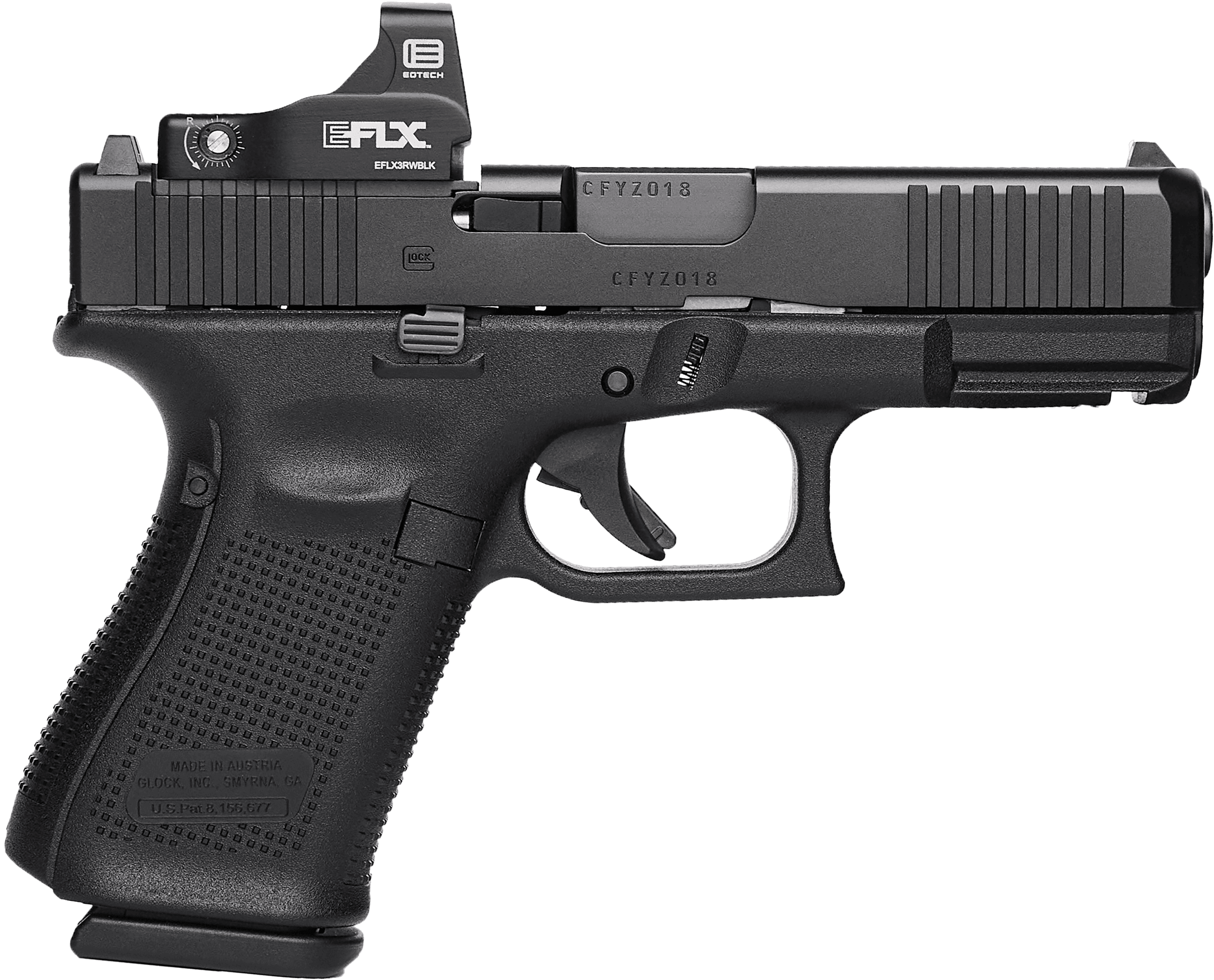 Glock G19 Gen5 MOS 9mm Luger 4.02in 15rd Gray Frame Eotech Combo