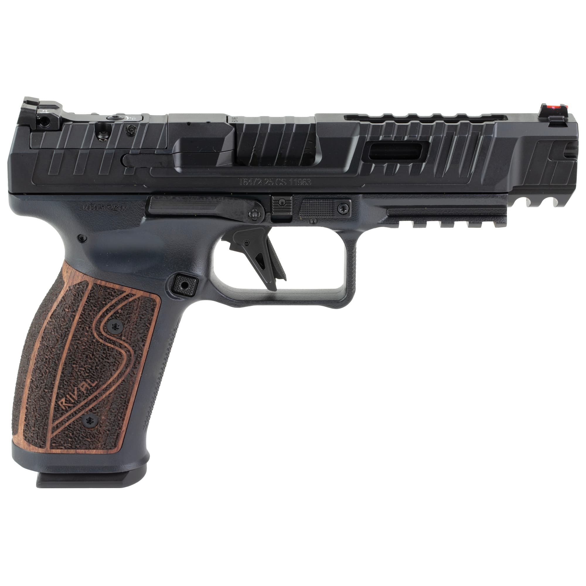 CANIK SFx RIVAL-S Pistol - Black | 9mm | 5" Barrel | 2 - 18rd Mag | Steel Frame | Rosewood Grips