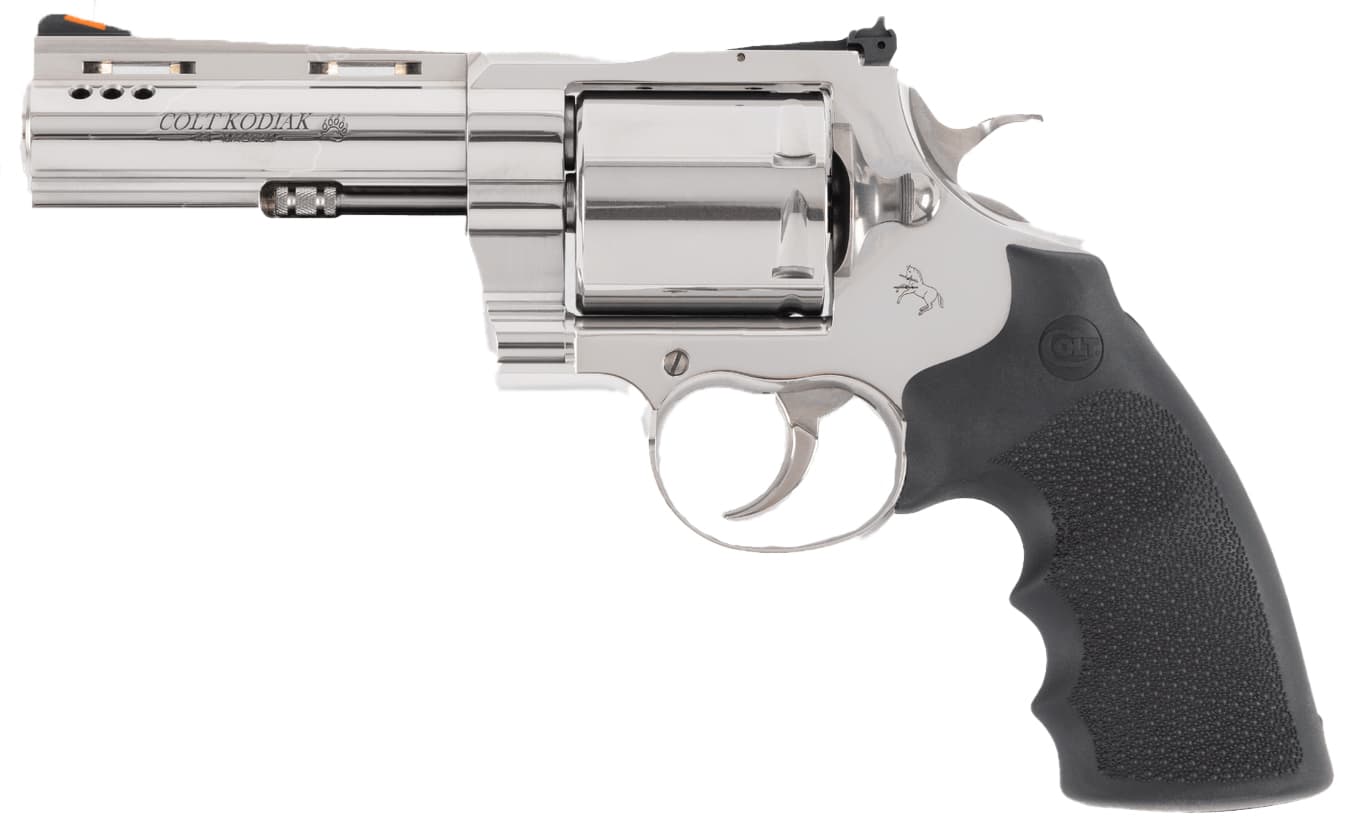 Colt Kodiak 44 Magnum 4.25 in 6 Round Stainless Steel Unfluted