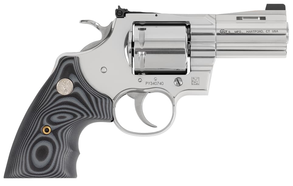 Colt Python Combat Elite .357 Magnum 3 in 6 Rounds Stainless Steel G10 Grips Night Front Sight