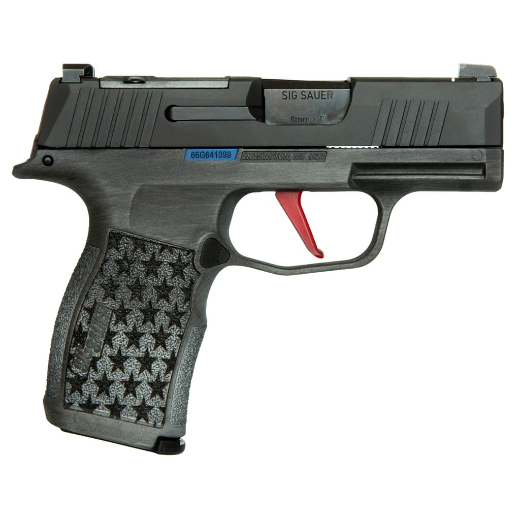 Sig Sauer P365X 9mm 3.1 in. 12 rd. Silver/Red/Blue Star