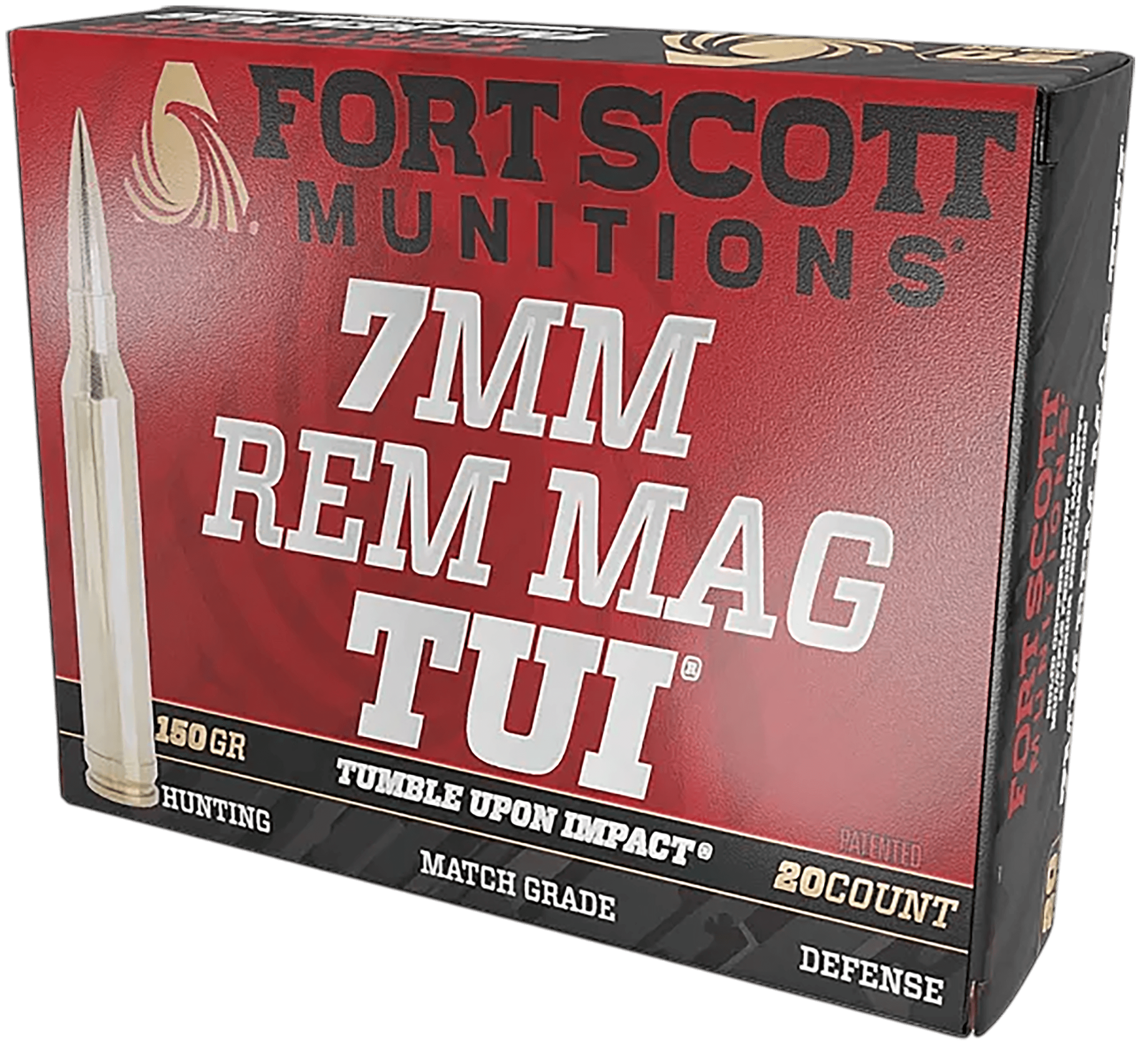 Fort Scott Munitions 7MMMAG-150-SCV2 Tumble Upon Impact (TUI)  7mm 150gr Solid Copper Spun 20 Per Box/10 Case