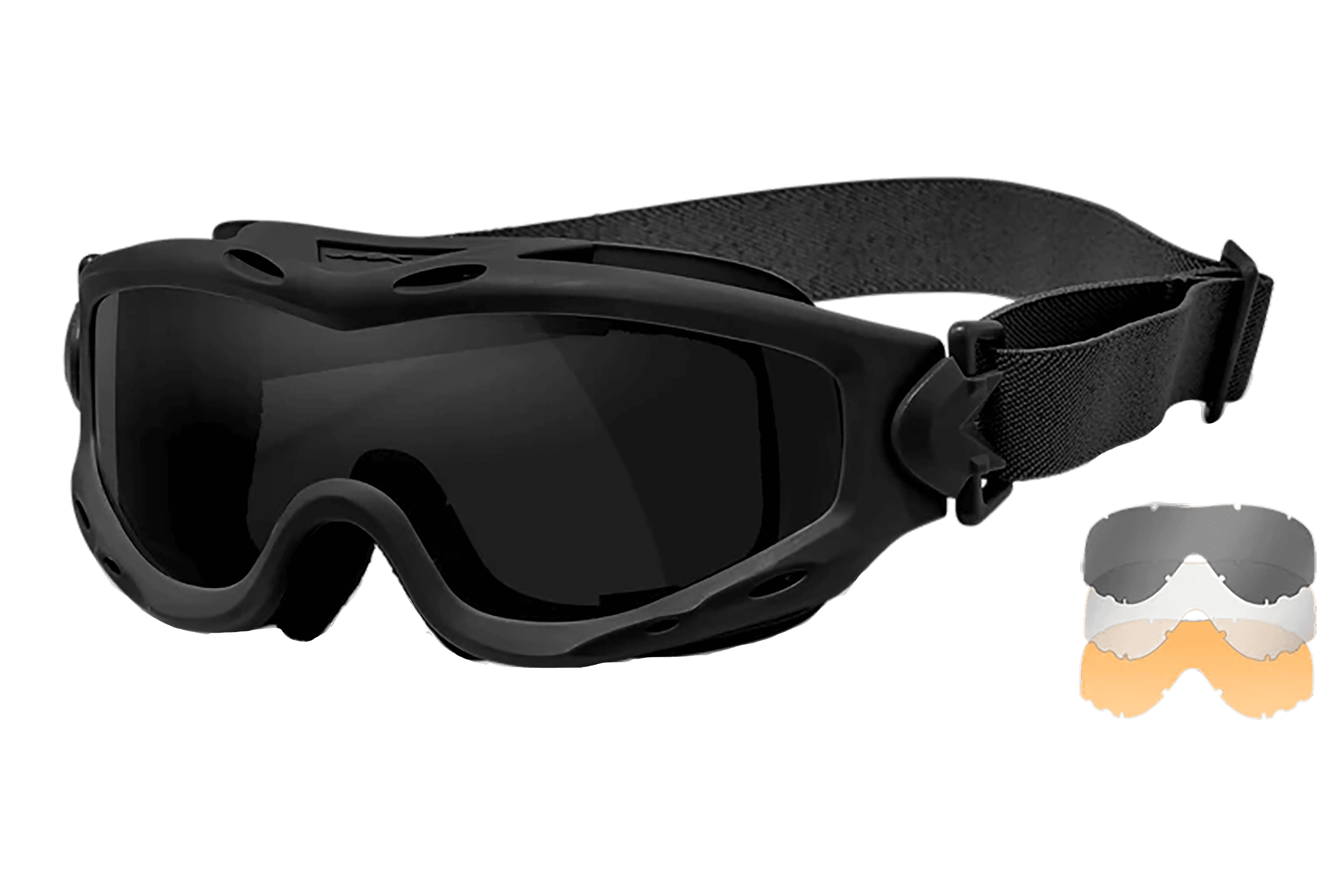 Wiley X SP293B Spear Goggles Smoke Gray/Clear/Light Rust Lens Matte Black Frame
