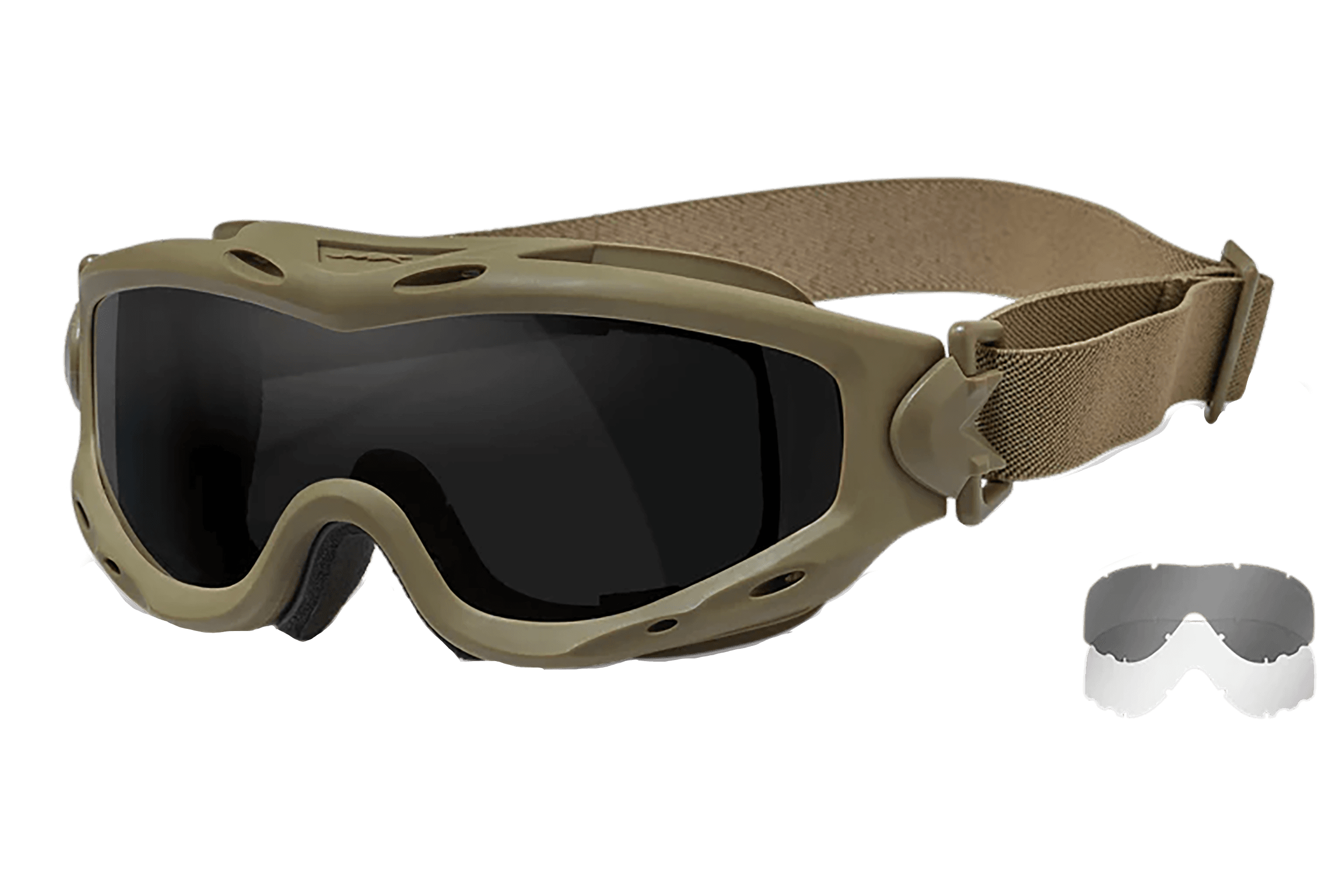 Wiley X SP29T Spear Goggles Smoke Gray Lens Polycarbonate Tan Frame