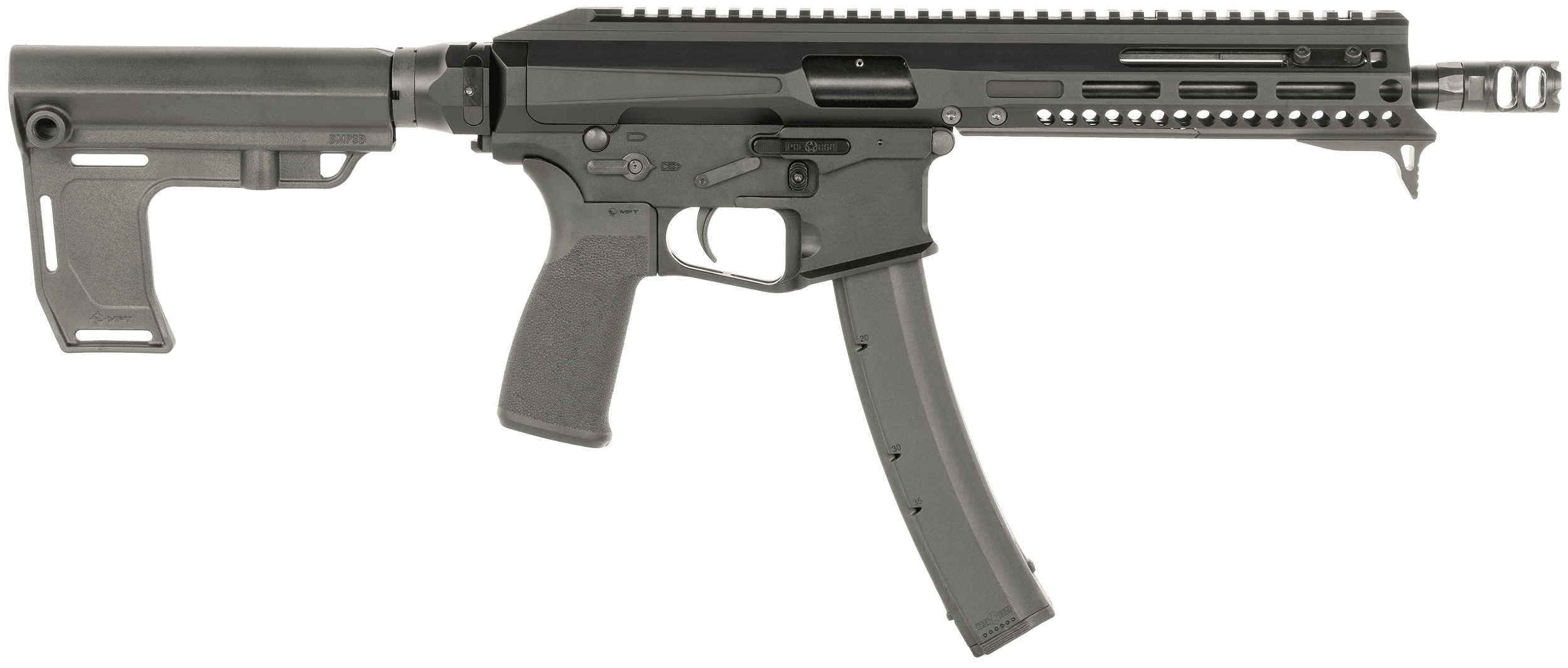 Patriot Ordnance Factory 2125 Phoenix  9mm Luger 35+1 8" Black Anodized