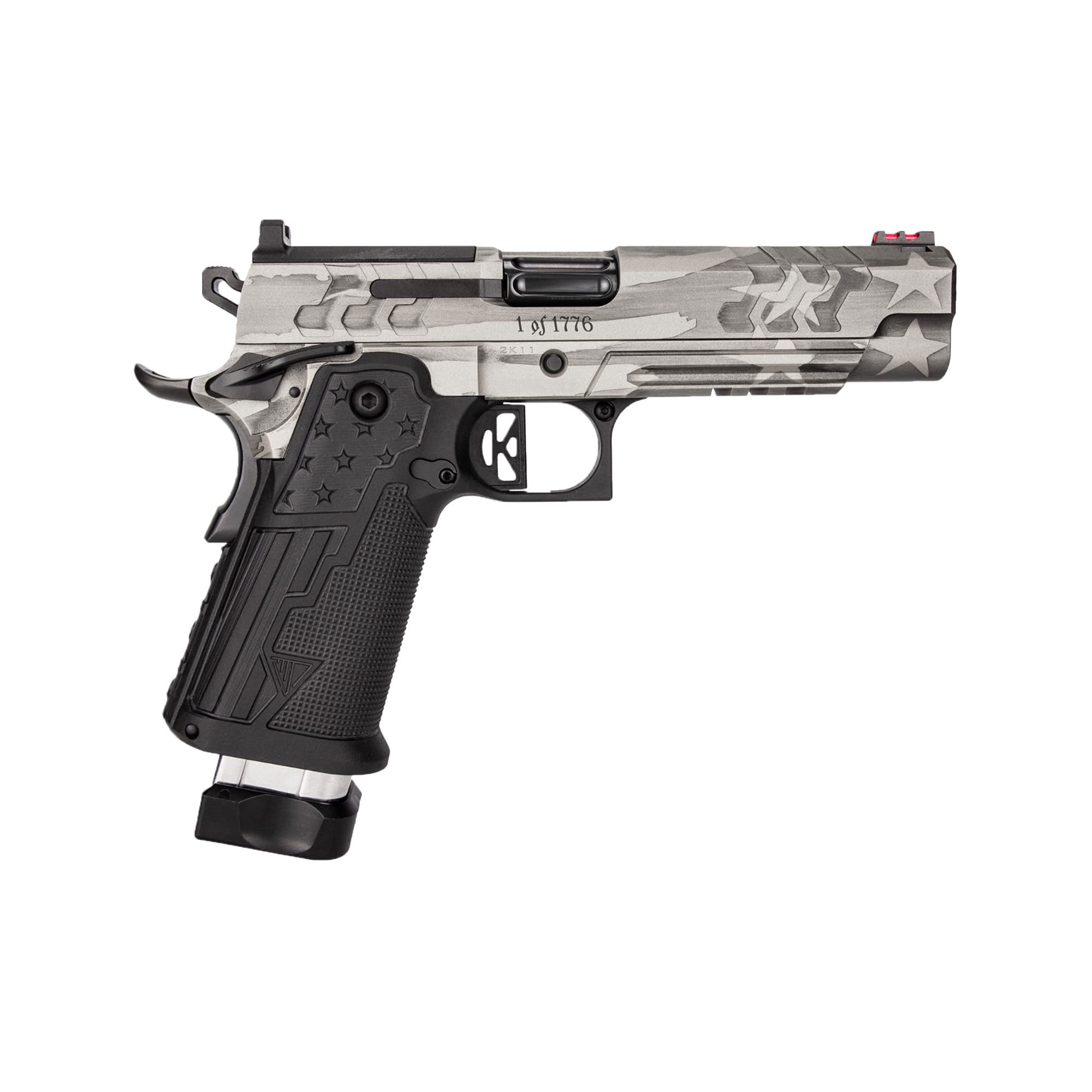Kimber 2K11 Independence Pistol 45 ACP 5 in. Flag Silver Cerakote/ BLK 13 rd.