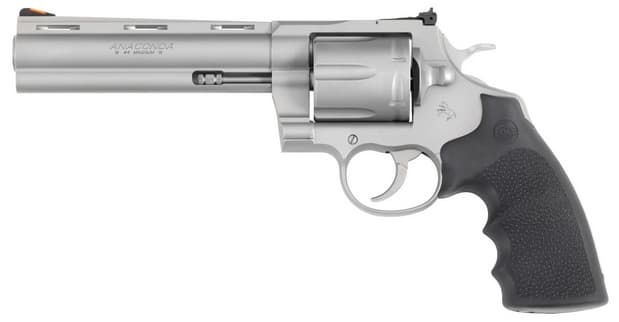 Colt Anaconda 44 Magnum 6in 6-Round Matte Stainless Steel Hogue Rubber Grip