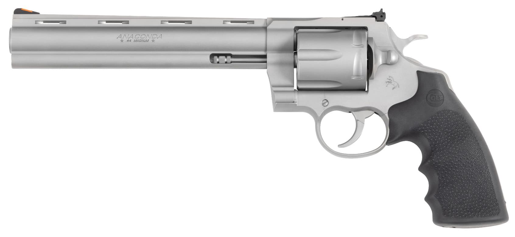 Colt Anaconda 44 Magnum 8 in 6 Rounds Matte Stainless Hogue Grip