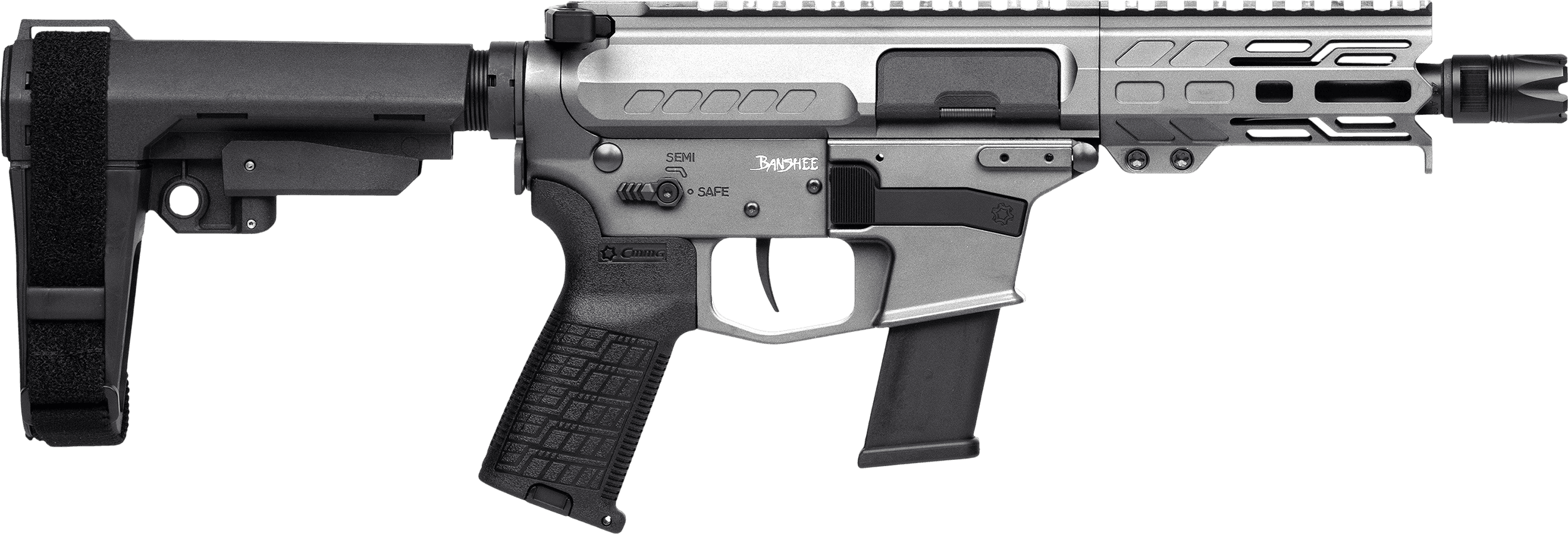 Cmmg Banshee Fe Mkg 45 Acp 5in 13 Round Titanium Cerakote Nitride Threaded MLOK