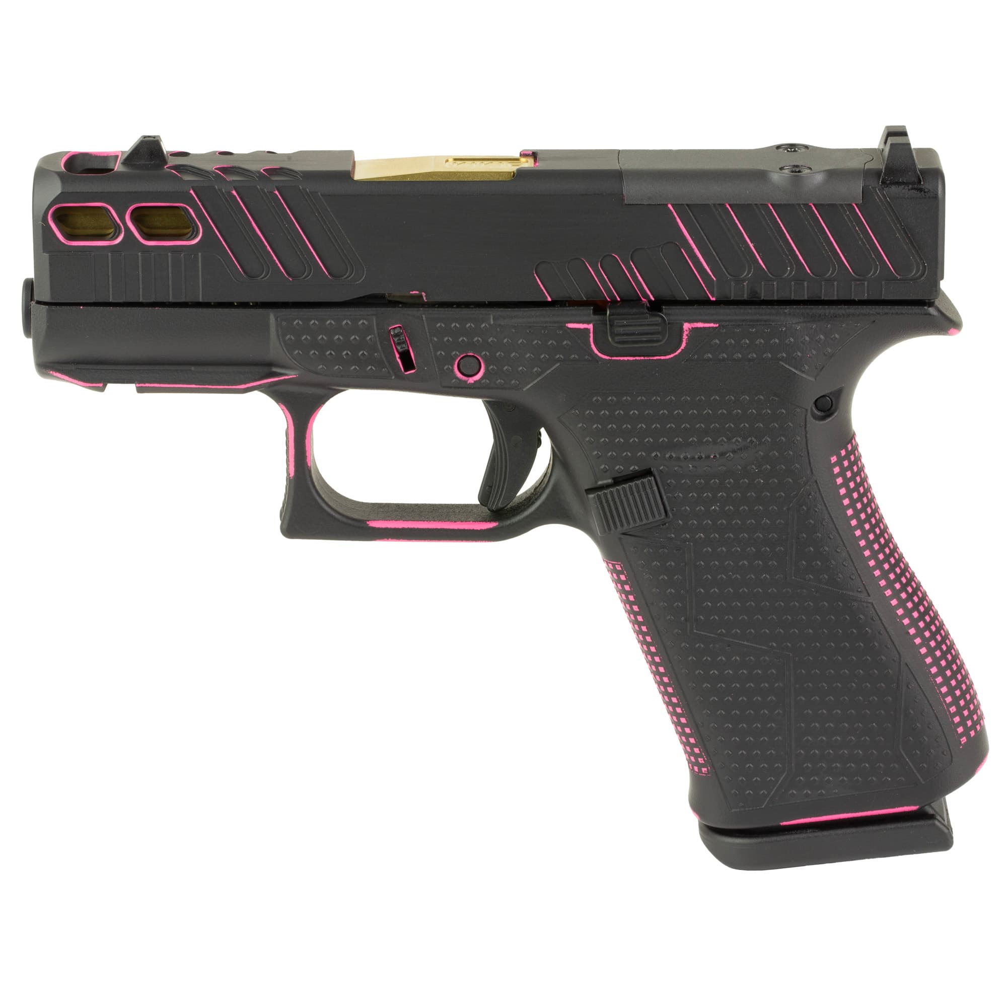 Glock G43X MOS 9mm Luger 3.41 Barrel 10 Rounds Cerakote Gray Pink
