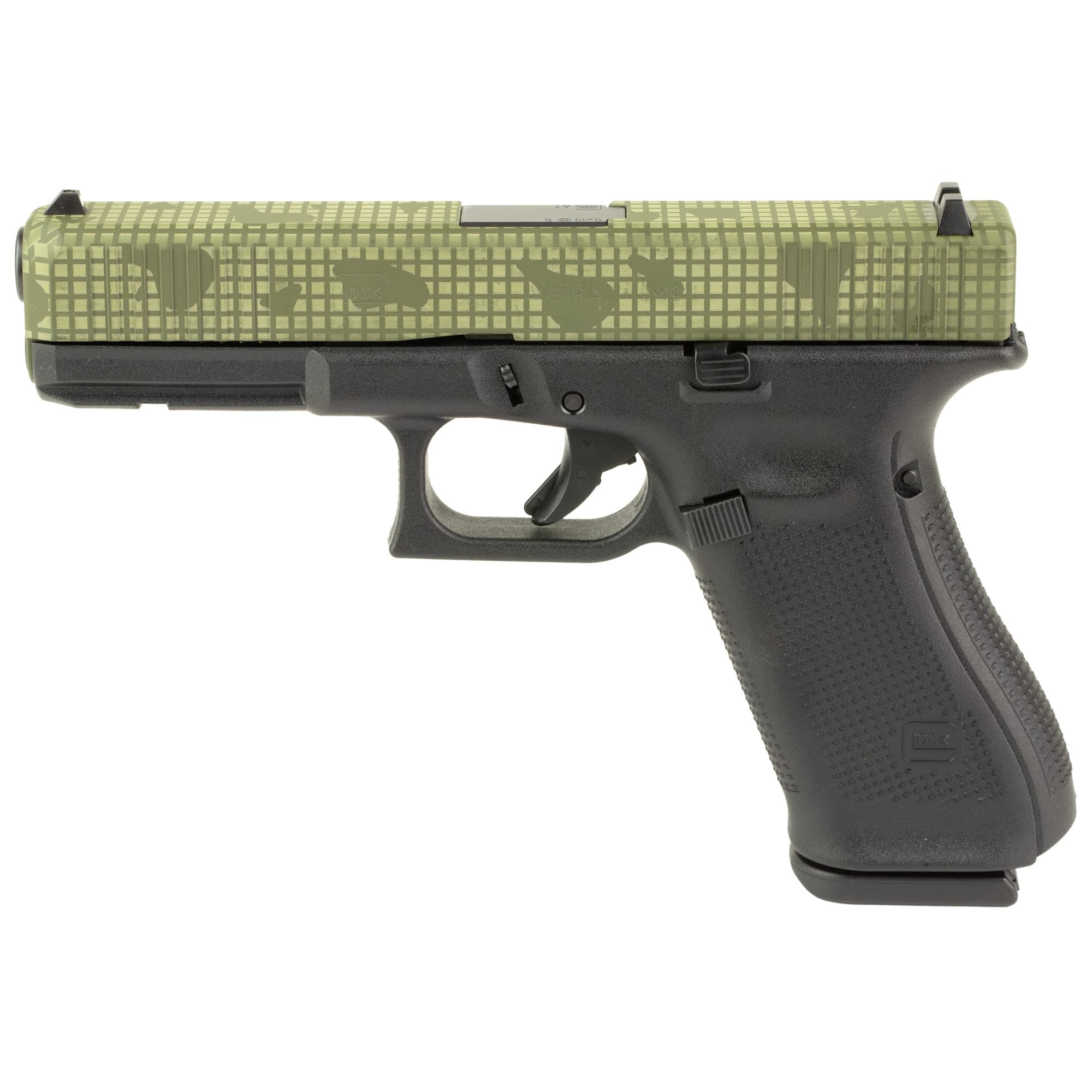 Glock G17 Gen5 9mm Luger 4.49in 17rd OD Night Grid Finish