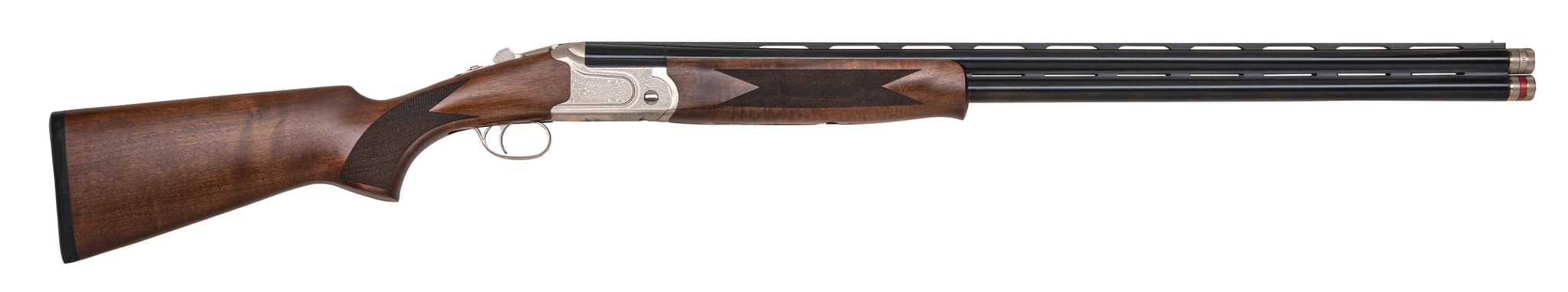 Mossberg Gold Reserve 12 Gauge 30" 2rd Polished Silver with Gold Inlay Receiver