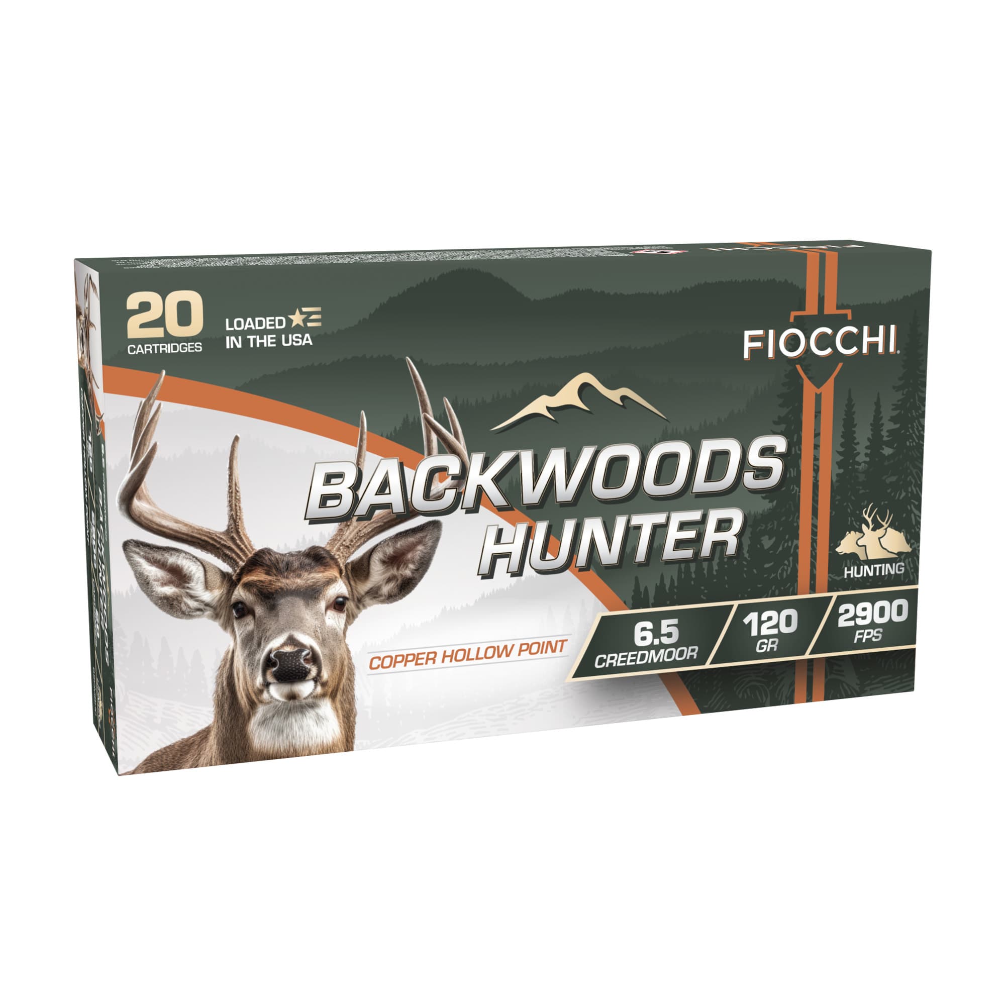 Fiocchi Backwoods Hunter 6.5 Creedmoor Copper 120 Grain 20 Rounds
