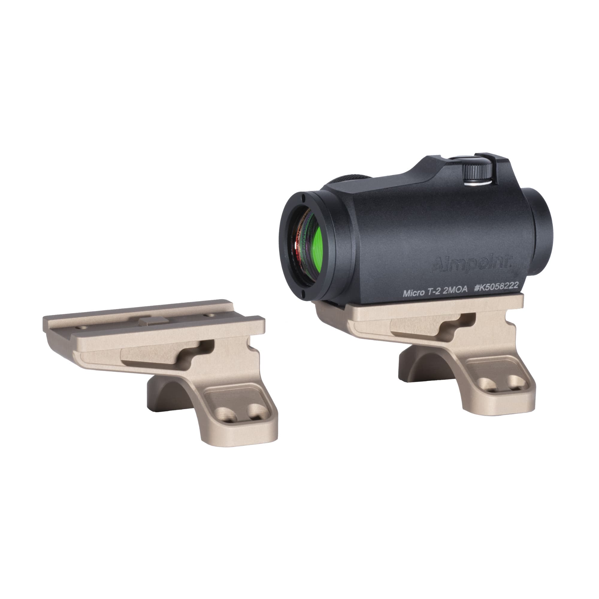 Badger Ordnance Condition One Micro Sight Mount 34mm Tan Ring Cap Aimpoint Micro T-2 C1