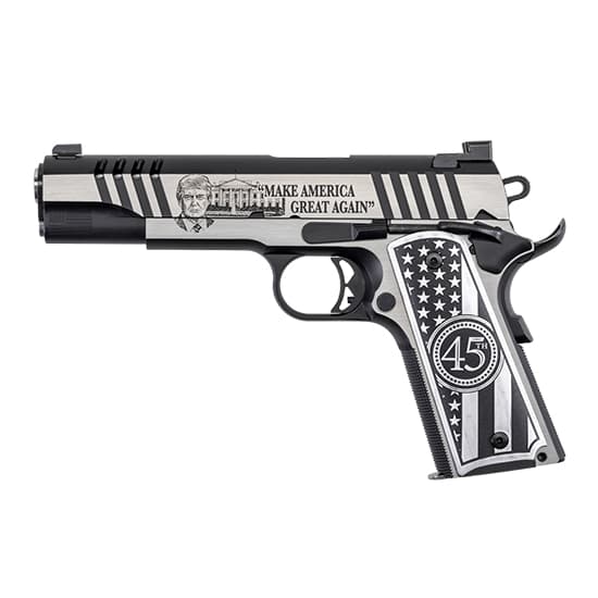 Auto Ordnance Trump One 1911 .45 ACP 5in Barrel 7 Round Stainless TruGlo Night Sights Custom Flag Grips