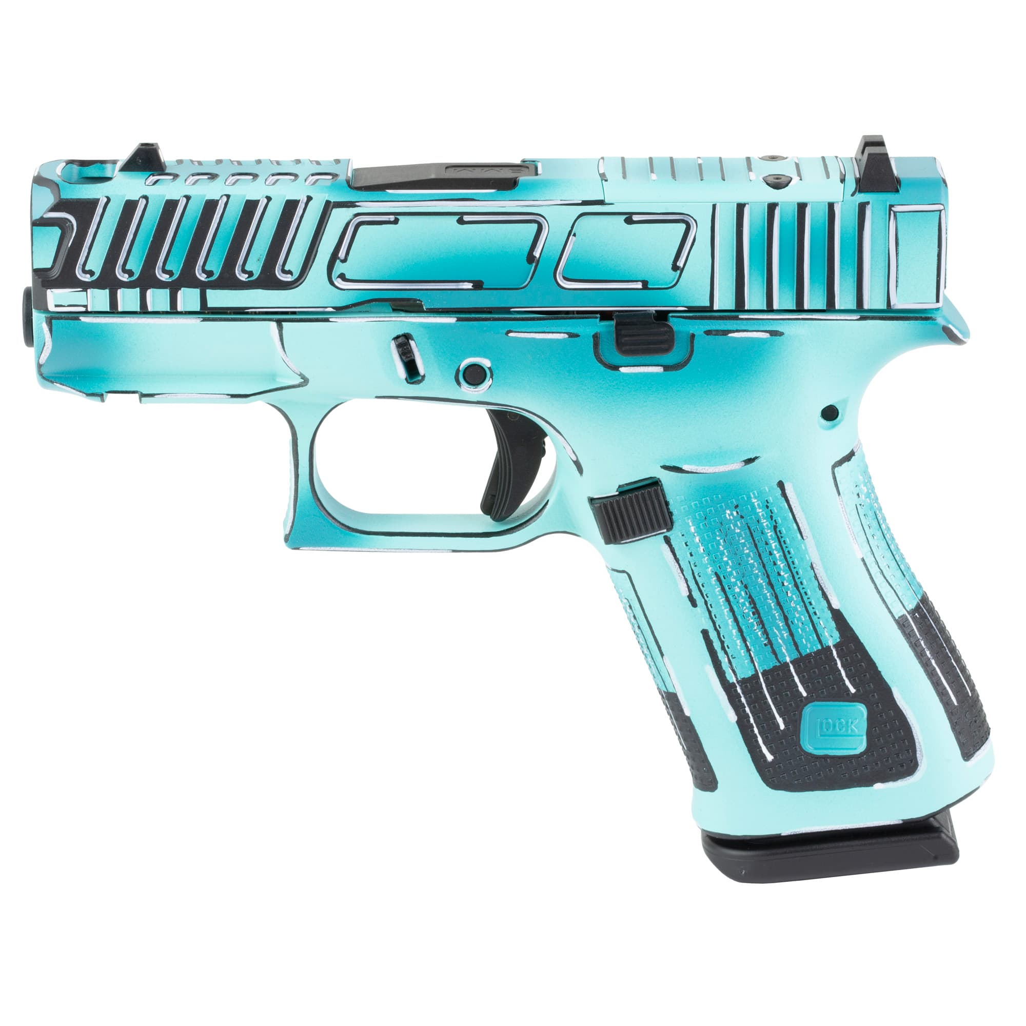 Glock 43X Comp 9mm Luger 3.41 inches 10 Rounds Cerakote Anime Blue