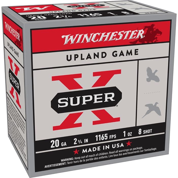 Winchester Super-X Heavy Game Load 20 Gauge 2-3/4" 1oz #8 Shot 250ct