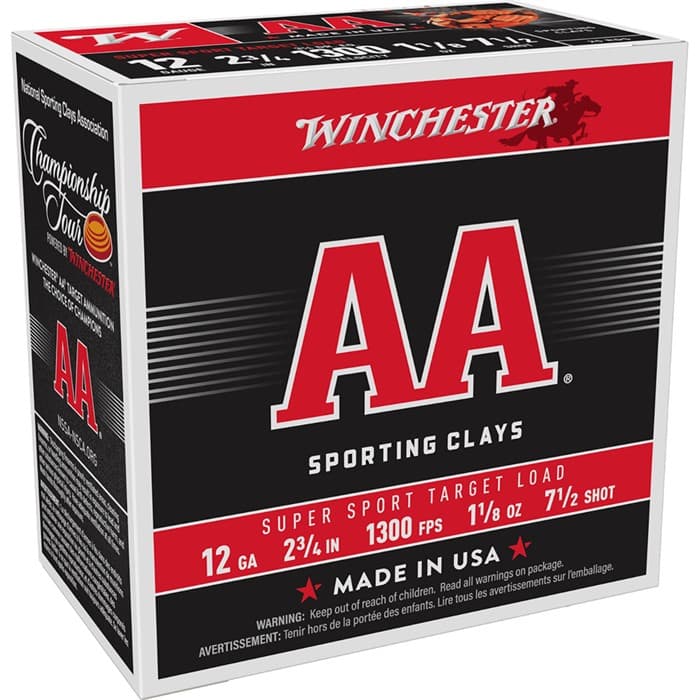 Winchester AA Super Sport 12 Gauge 2-3/4" 1-1/8oz #7.5 Shot 250ct