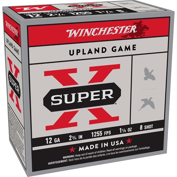 Winchester Super-X 12 Gauge 2-3/4" 1-1/8oz #8 Shot 250ct