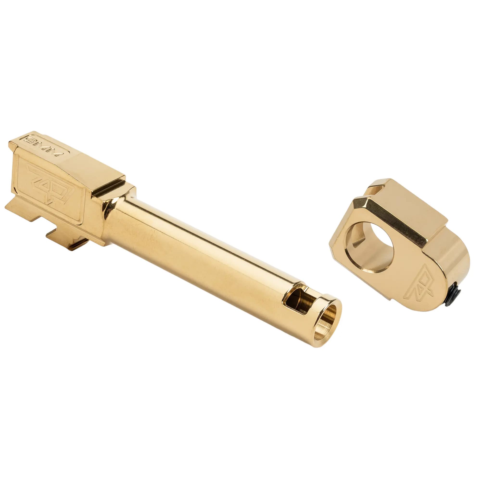 Zaffiri Precision Glock 43 43X Threadless Comp 9mm 3.9in TiN Gold